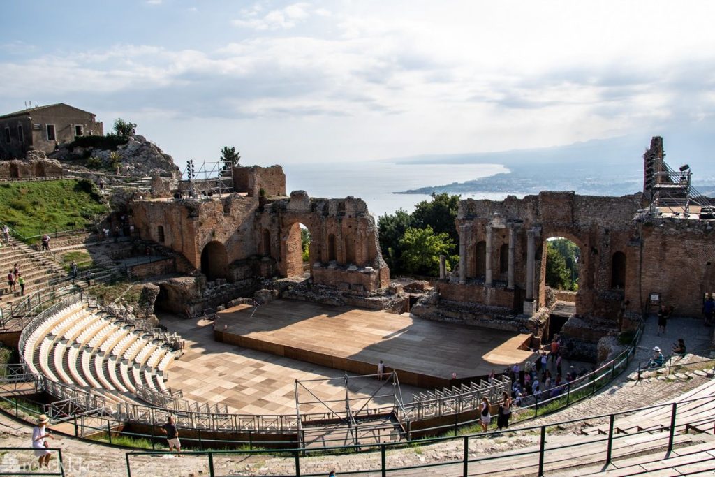 Taormina amfiteater på Sicilia 